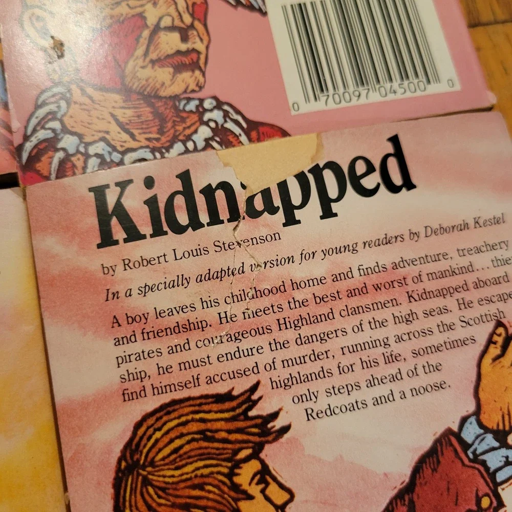 4 Vintage Moby Books‎ Illustrated Classic Editions Treasure Island Kidnapped